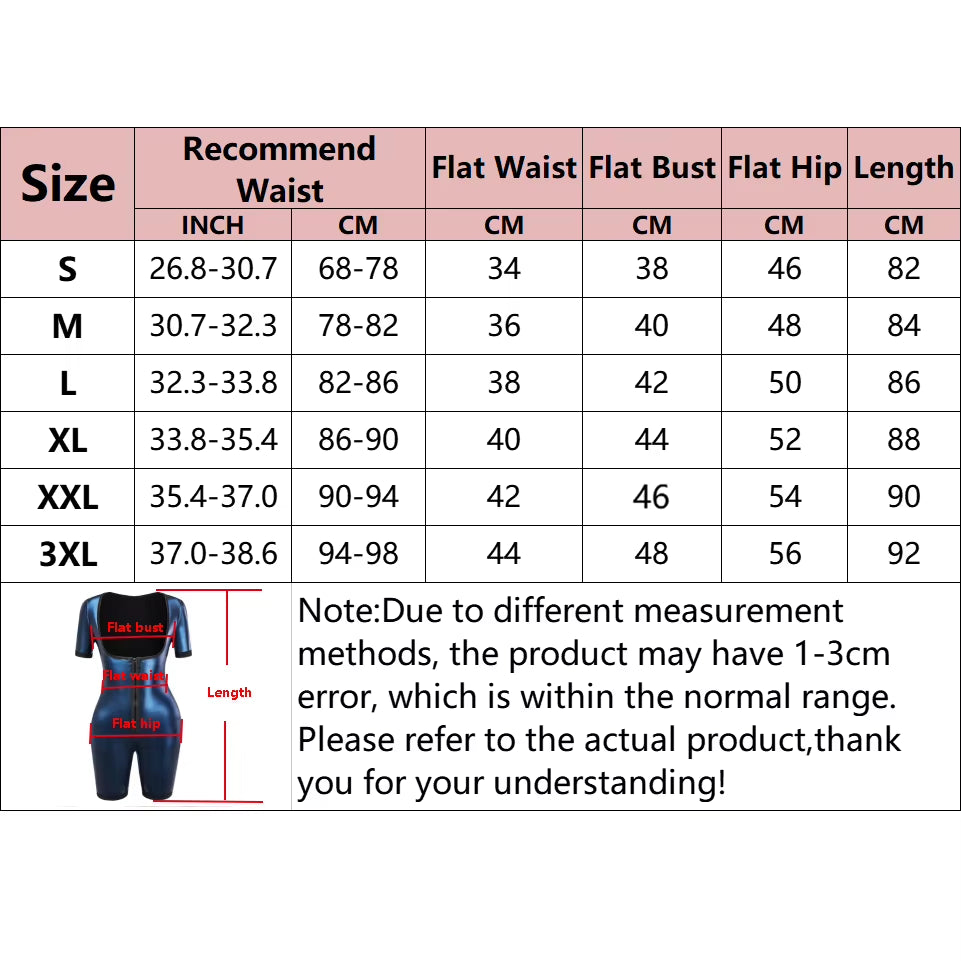 Women High Compression Bodysuit Shapewear Fitness Girdles Sauna Sweat Suits Belly Slimming Sheath Weight Loss Body Shaper
