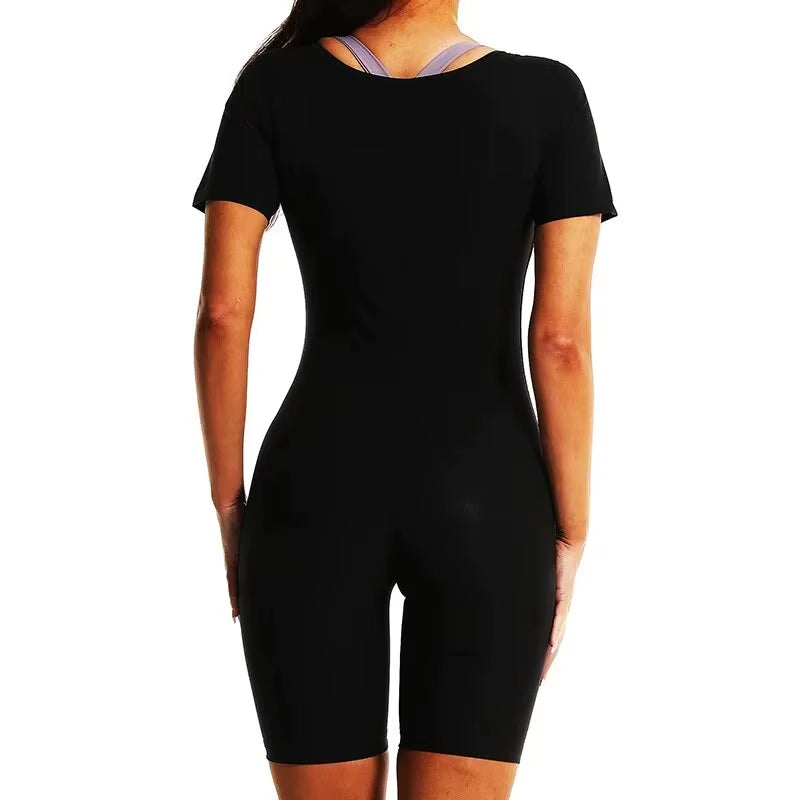 Women High Compression Bodysuit Shapewear Fitness Girdles Sauna Sweat Suits Belly Slimming Sheath Weight Loss Body Shaper